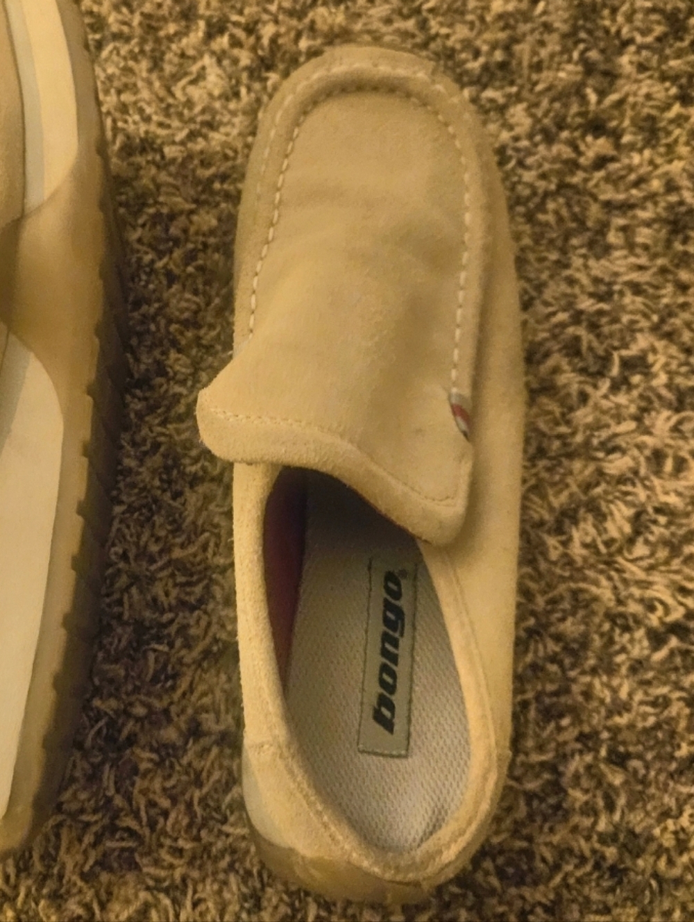 BONGO Chunky Camel Color Genuine Suede Slip-On Comfortable Moccasins - Picture 2 of 5